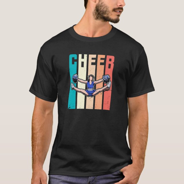 Cute cheerleading cheerleader girls women pom sayi T-Shirt (Front)