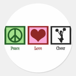 Cute Cheerleading Classic Round Sticker