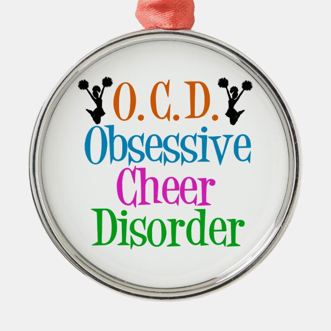 Cute Cheerleading Metal Ornament (Front)