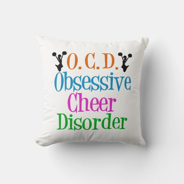 Cute Cheerleading Obsessive Cheer Disorder Cushion (Front)