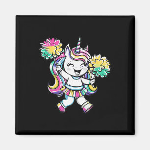 Cute Cheerleading Unicorn Squad Girls Toddlers  Magnet