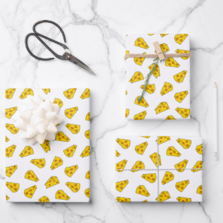 Cute Cheese Pattern Wrapping Paper Sheet