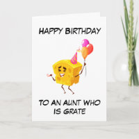 Cute Cheese Puns funny aunt birthday cards
