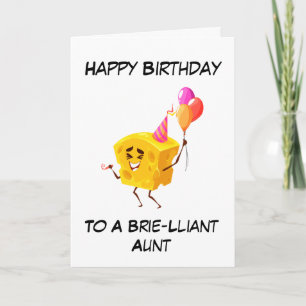 Cute Cheese Puns funny aunt birthday cards