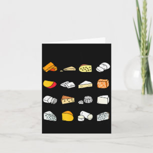 Cute Cheese Types Funny Dairy Food Lover Card
