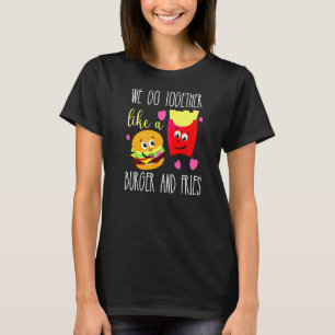 Cute Cheeseburger And Fries For Women And Kids T-Shirt