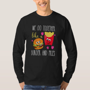 Cute Cheeseburger And Fries For Women And Kids T-Shirt
