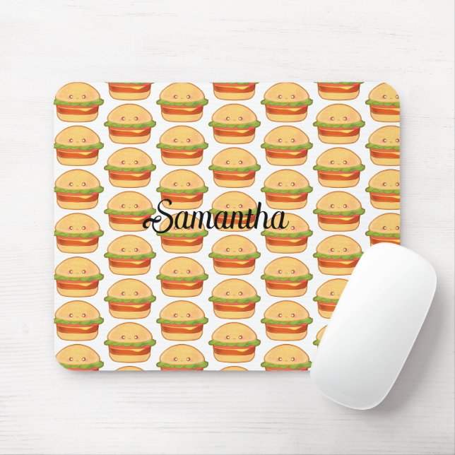 Cute Cheeseburger Mouse Pad (With Mouse)