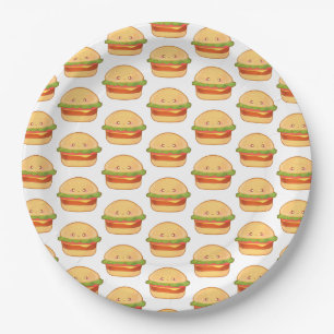 Cute Cheeseburger Paper Plate