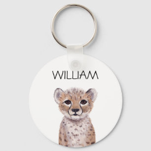 Cute Cheetah Cub Name  Key Ring