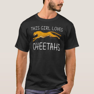 Cute Cheetah For Girls Kid African Safari Wildlife T-Shirt