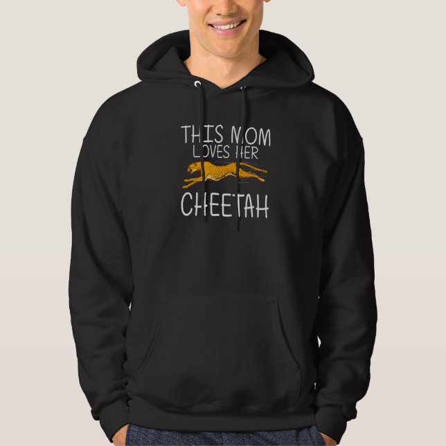 Cute Cheetah For Mom Mama African Safari Wildlife  Hoodie (Front)