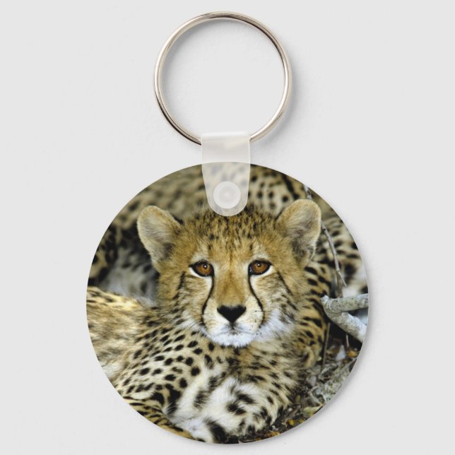 Cute Cheetah Key Ring (Front)