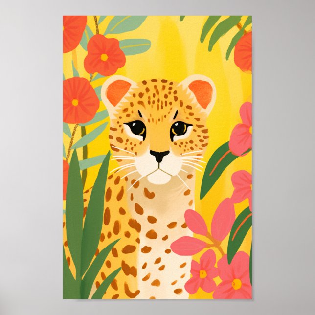 Cute Cheetah Poster (Front)
