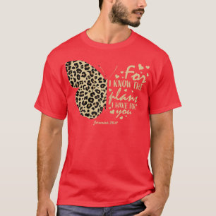 Cute Cheetah Print Butterfly Christian Religious B T-Shirt