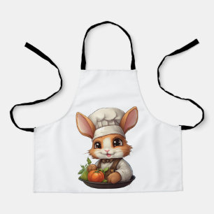 Cute Chef Bunny With Red Tomatoes Apron