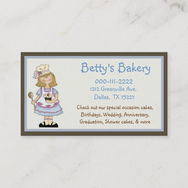 Cute Chef Business Card & Coupon (Front)