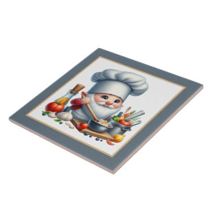 Cute chef lovers kitchen ceramic tile