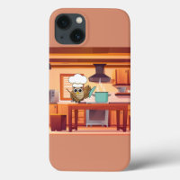 Cute Chef Owl Cooking in Kitchen