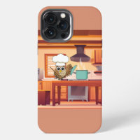 Cute Chef Owl Cooking in Kitchen