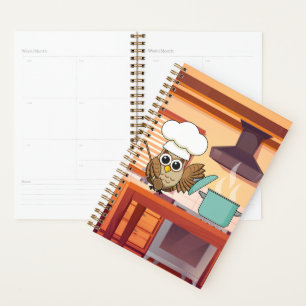 Cute Chef Owl Cooking in Kitchen Planner