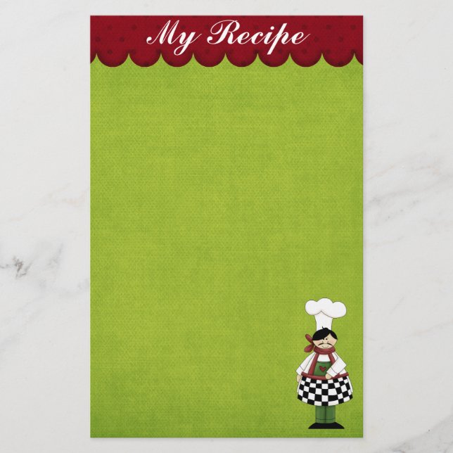 Cute Chef Stationery (Front)