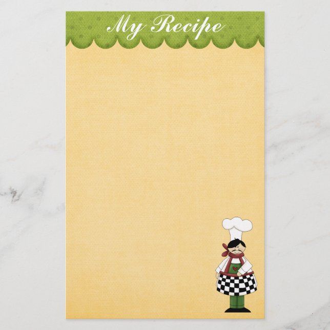 Cute Chef Stationery (Front)