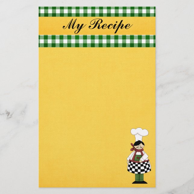 Cute Chef Stationery (Front)