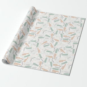 cute chef's knives pattern wrapping paper