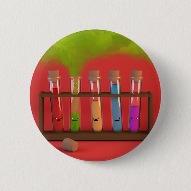 Cute Chemistry 6 Cm Round Badge (Front)