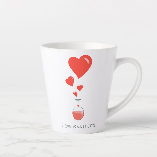Cute Chemistry Mum Love Potion Scientist Latte Mug (Right)