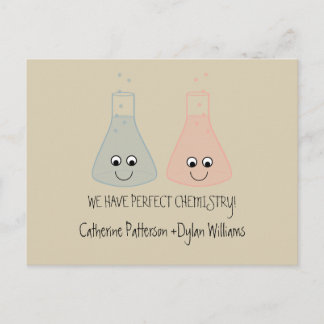 Cute Chemistry Save the Date Postcard