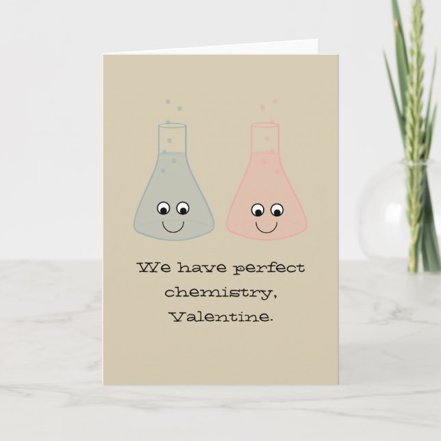Cute Chemistry Valentine's Day Card (Front)