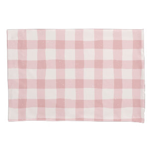 Cute Chequerboard Chequered Pattern Shades of Pink Pillowcase