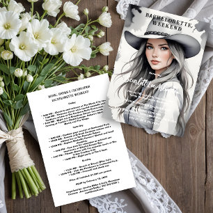Cute Cherished Cowgirl Grey Shades Bachelorette  Invitation