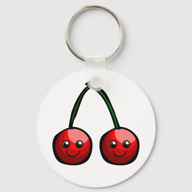 Cute Cherries Keychain (Front)