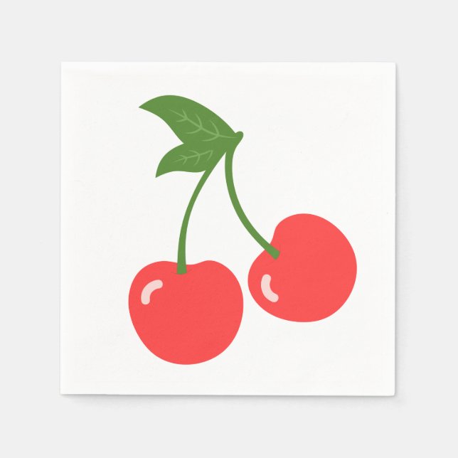 Cute Cherries Paper Napkin (Front)