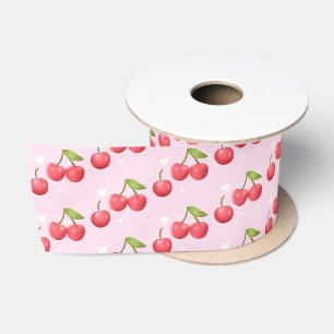 Cute Cherry 1st Birthday Party Satin Ribbon