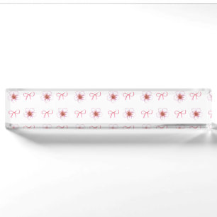 Cute Cherry Blossom Ribbon Design  Nameplate