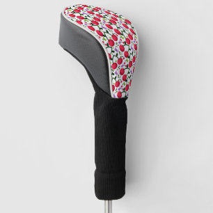 Cute Cherry Butterfly Pattern, Glossy Kawaii Fruit Golf Head Cover