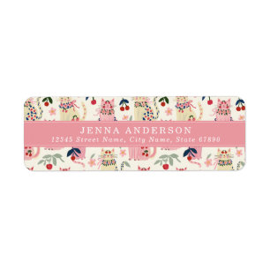 Cute Cherry Cat Address Label Return Address Label