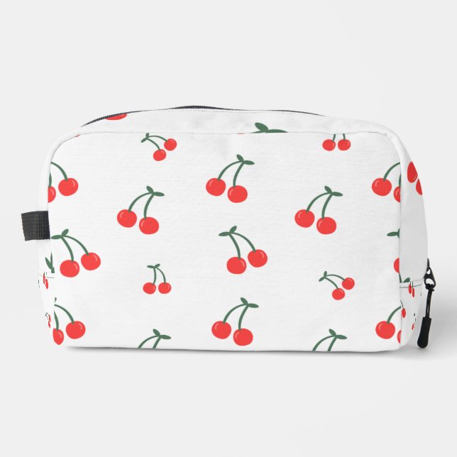 Cute Cherry Design – Sweet Red Cherries  Dopp Kit (Front)