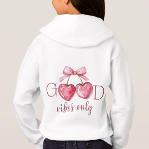 Cute Cherry Good Vibes Only Aesthetic hoodie