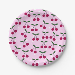 Cute Cherry Paper Plates