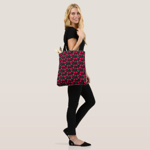 Cute Cherry Pattern Aesthetic Red Cherry Seamles Tote Bag