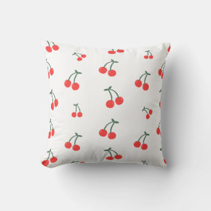 Cute Cherry Pattern – Minimalist Fruit Illustratio Cushion