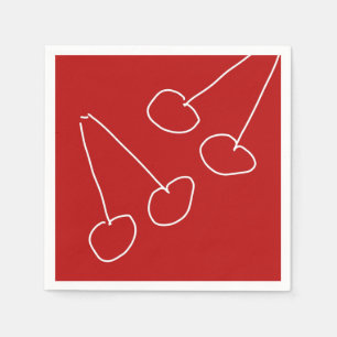 Cute cherry simple minimalist napkin