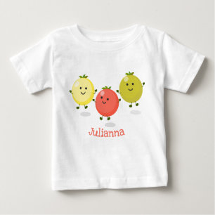 Cute cherry tomatoes cartoon illustration baby T-Shirt