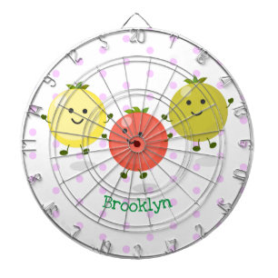 Cute cherry tomatoes cartoon illustration dartboard