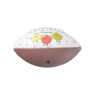 Cute cherry tomatoes cartoon illustration football